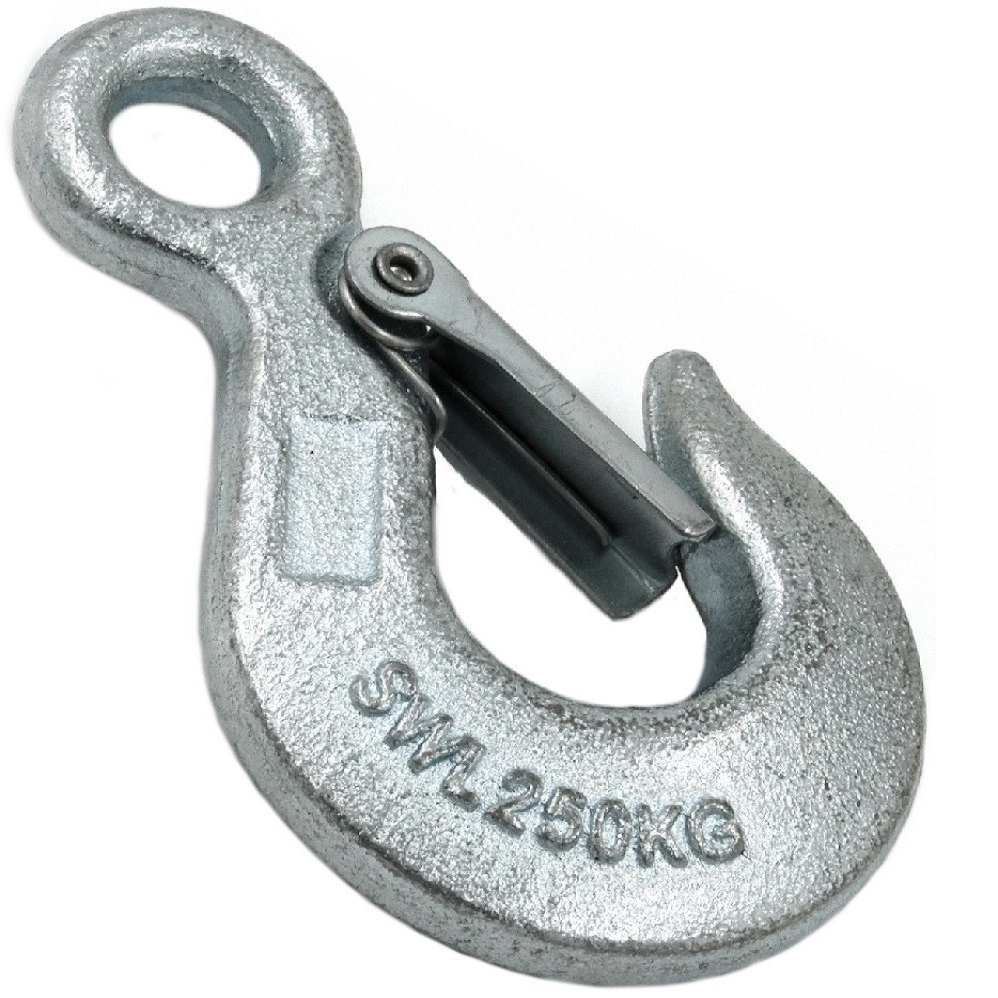 Крюк с защелкой и ушком DIN 689 ZN